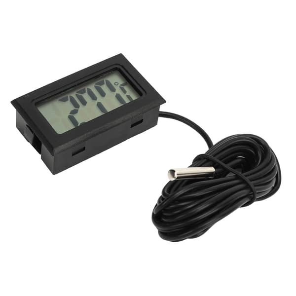 Sort LCD Indbygget Elektronisk Digital Termometer Vandtæt Probe Temperaturmåler til Inkubator