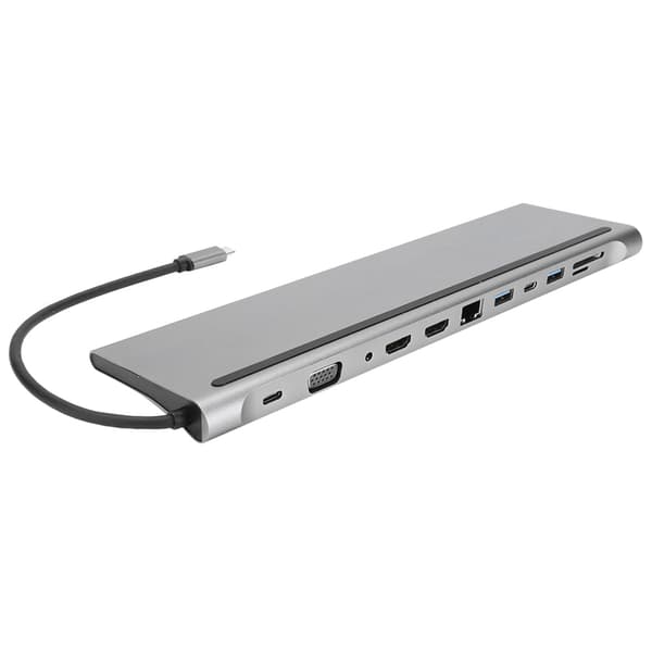 12i1 Docking TypeC til Dobbelt HDMI Samme Skærmvisning USB VGA PD RJ45 Dockingstation