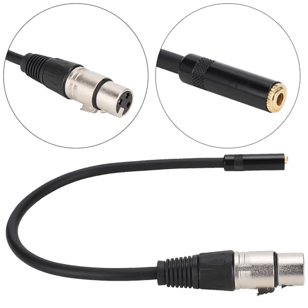 3,5 MM hun til XLR hun zinklegering 3,5 MM interface lydadapterkabel patchkabel