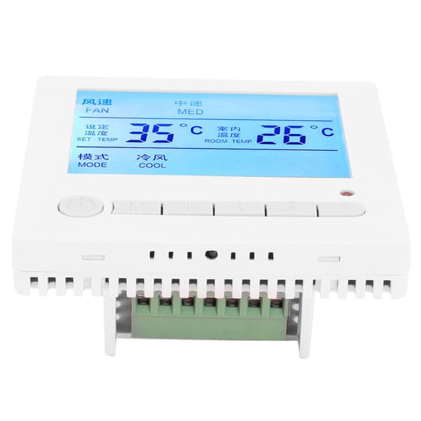 AC220V Intelligent LCD-termostat fläktkonvektor temperaturregulator luftkonditioneringspanelbrytare