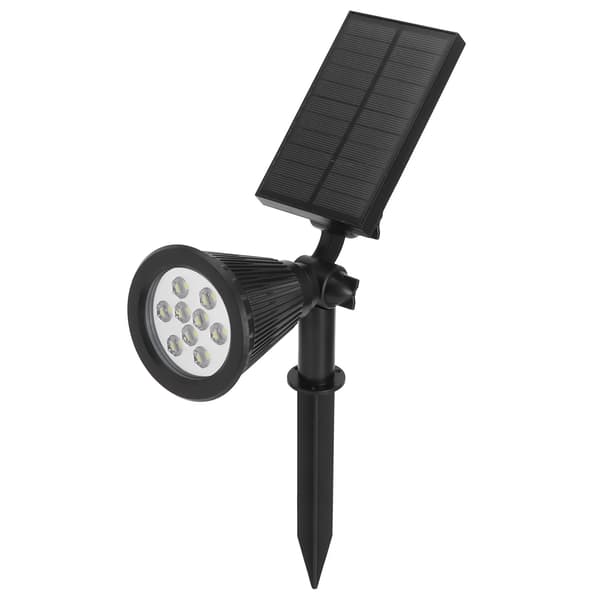 9LED Solar Spotlights Vit, Utomhus Landskapsbelysning för Trädgård Uteplats Gård
