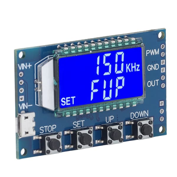 PWM Fyrkantsvåg Signalgenerator Modul LCD Justerbar Frekvens Rektangulär Puls Testare