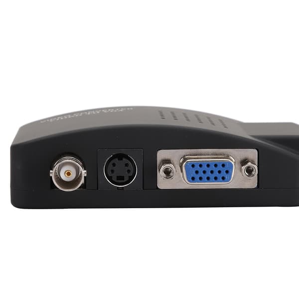 BNC S Video til VGA HD-konverteradapter til computer PC-skærm UK EU-stik