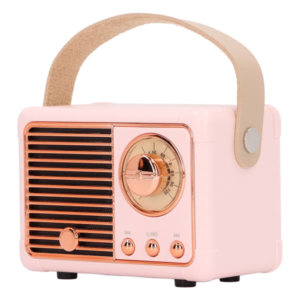 Bärbar Bluetooth-högtalare Mini Kompakt Trådlös Retro Stöd Radioprogram för Utomhusbruk