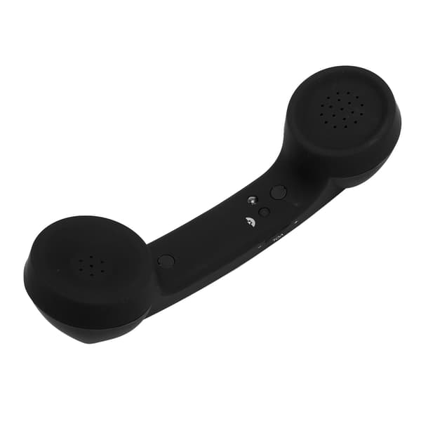 Bluetooth telefonrør Retro strålingssikkert genopladeligt trådløst mobiltelefonrør sort