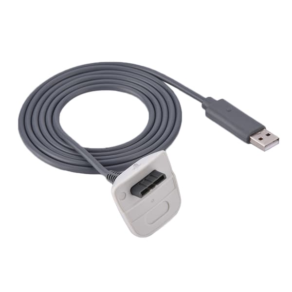 Microsoft Xbox 360 -langattoman ohjaimen USB-pikalatauskaapeli (valkoinen)