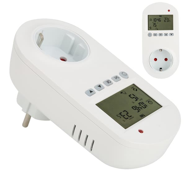 16A EU 230V Programmerbar Plug-in Termostat Elektrisk Varmetemperaturregulator