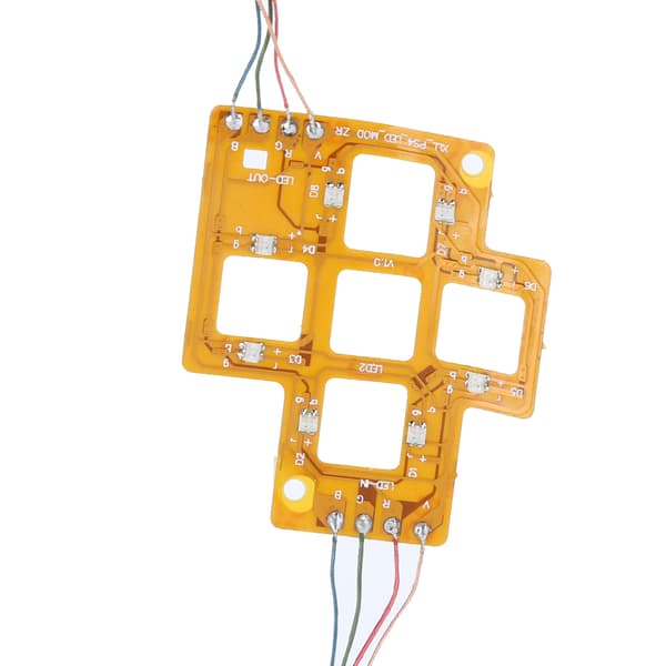 6-farvet oplyst D-Pad Thumbsticks DTF LED-knapsæt til PS4-controller-tilbehør