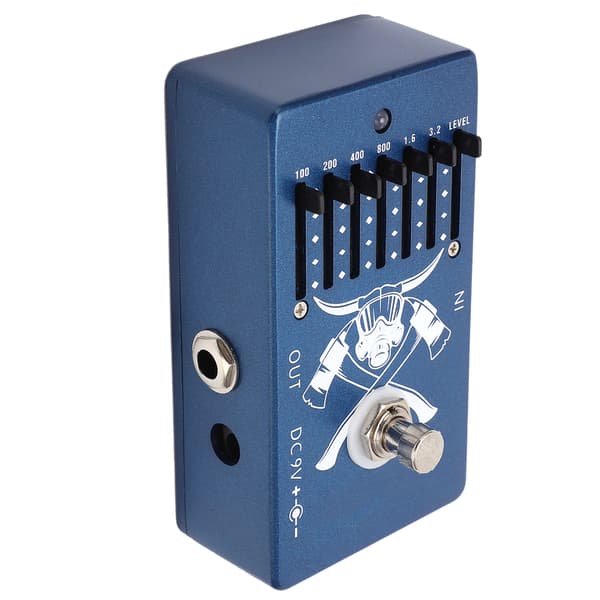 Gitarr EQ 6-bands Equalizer DC9V 30mA Tillbehör för musikinstrument Aluminiumlegering CP‑71