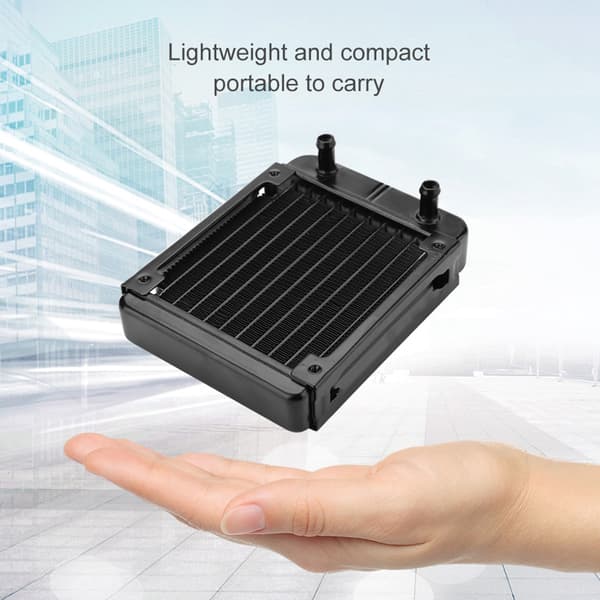 120MM Dator CPU Vattenkylning Radiator Kylare Kylfläns 10 Rör