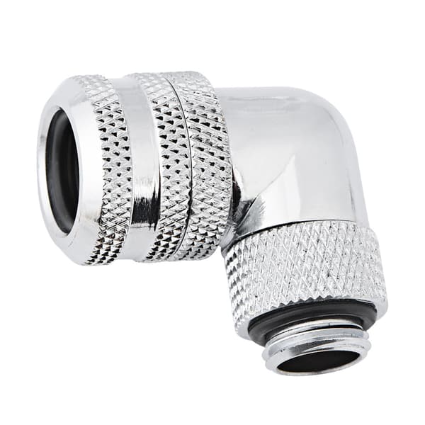 PC Vandkøling To-touch Fitting G1/4 Gevind 90 Graders Albueforbindelse til 14MM Rør Hvid