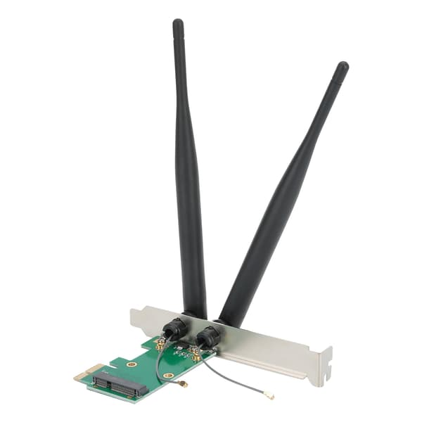 Mini PCIE til PCIE Adapterkort Trådløs Wifi Stationær Computer Netværkskonverter (6DB Antenne)