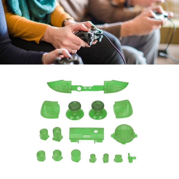 Full Buttons Mod Kits Trigger Full Trigger Module Set för XBOX Series X för XBOX Series S Controller Transparent Grön