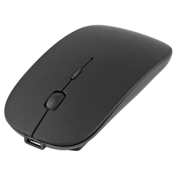 Trådløs mus Bluetooth 5.0 Stille Genopladelig Stabil Bærbar Trådløs Computermus Sort