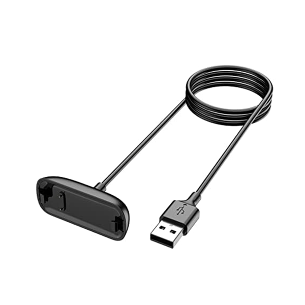 Magnetisk opladerkabel til Fitbit Inspire 3, USB-dockingstation, 1 meter, sort, 1-pak
