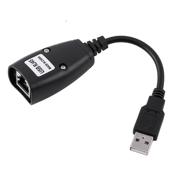 4 porte USB 2.0 til RJ45 Hub Ethernet forlænger netværksadapterkabel