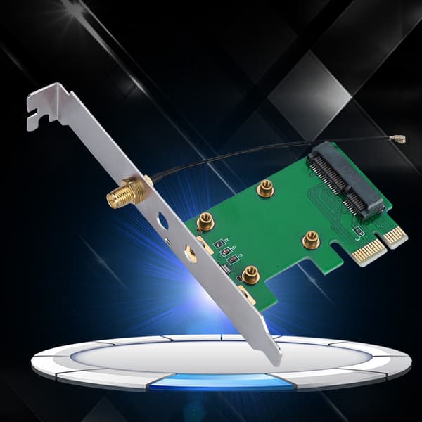 Mini PCI-E till PCI-E Riser-kort Utöka externt adapter nätverkskort