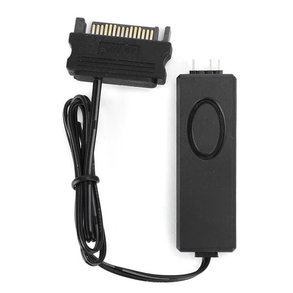 RF fjernbetjening blæser lys controller PC tilbehør 5V Symphony ARGB sort SATA-Pin (sort)