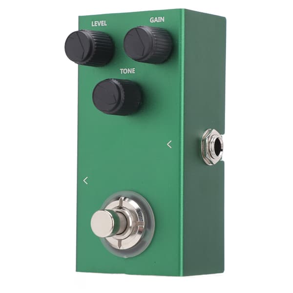 Gitarr Overdrive Effektpedal Mini Aluminiumlegering med Drive Level Tone Kontrollrattar för Elbas