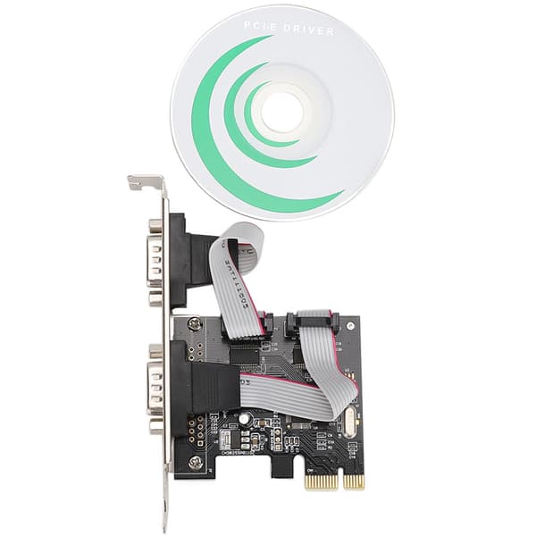 PCI-E PCI Express till dubbel seriell DB9 RS232 2-portars kontrolleradapterkort
