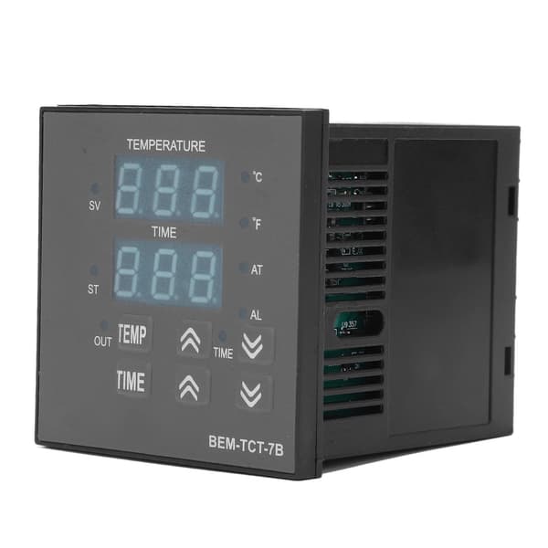 BERM Digital Värmepress Termostat Temperaturregulator, 100-240V, Integrerad Display