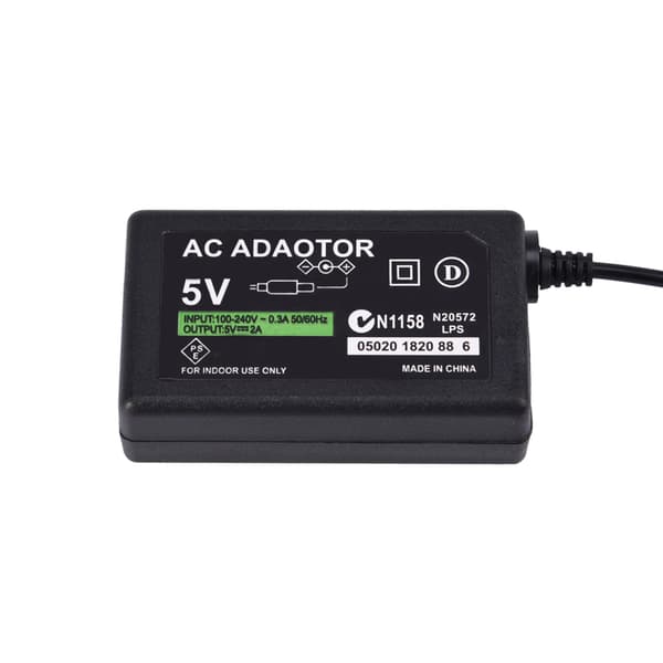 Vægoplader AC-adapter strømforsyningskabel til PSP 1000/2000/3000 EU-stik