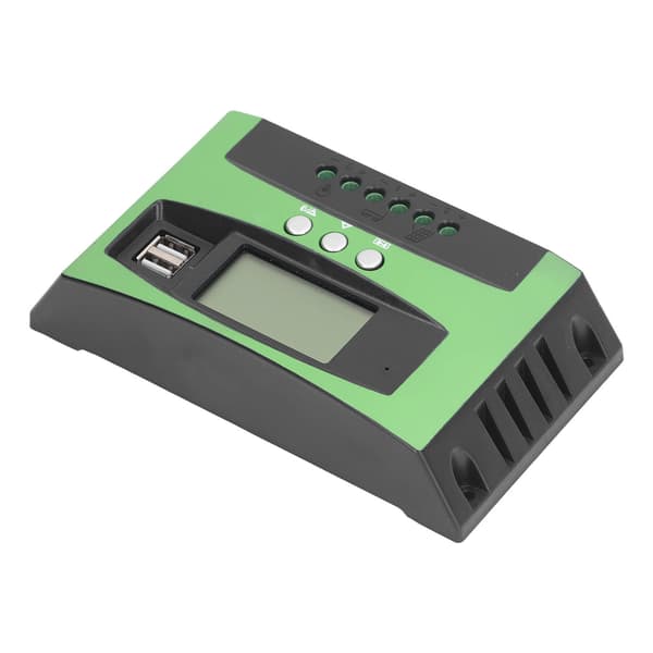 Solpanel Opladningsregulator 30A 12V/24V LCD-display Intelligent Regulator til PV-system