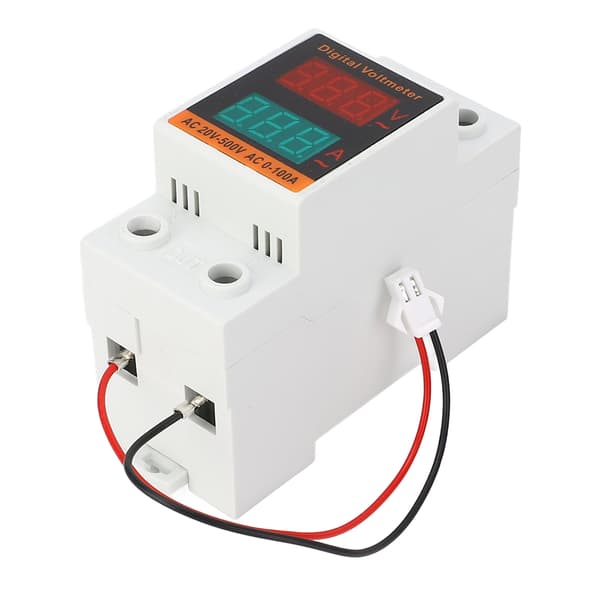 AC20-500V 0-100A LED skinnevoltmeter-amperemeter, højpræcisions AC strøm- og spændingstester