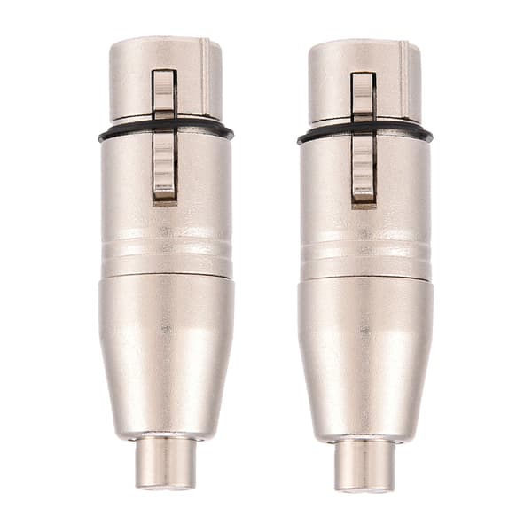 2 stk. 3-benet XLR hunstik til RCA hun lydmikrofonstikadapter