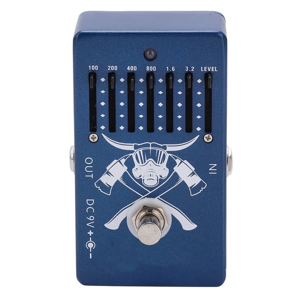 Guitar EQ 6-bånds equalizer DC9V 30mA tilbehør til musikinstrumenter aluminiumslegering CP-71