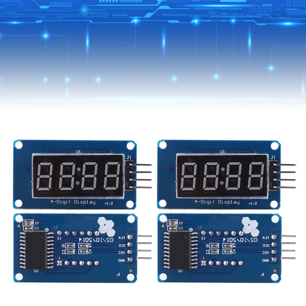 4 st 4-siffrig LED-displaymodul Röd TM1637-drivrutin Justerbar ljusstyrka Segmentklocka