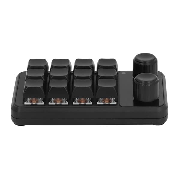 RGB Makro Gaming Tastatur 12-taster 2-knapper, Blå Switch, Sort, Programmerbar RGB til Industriel Brug