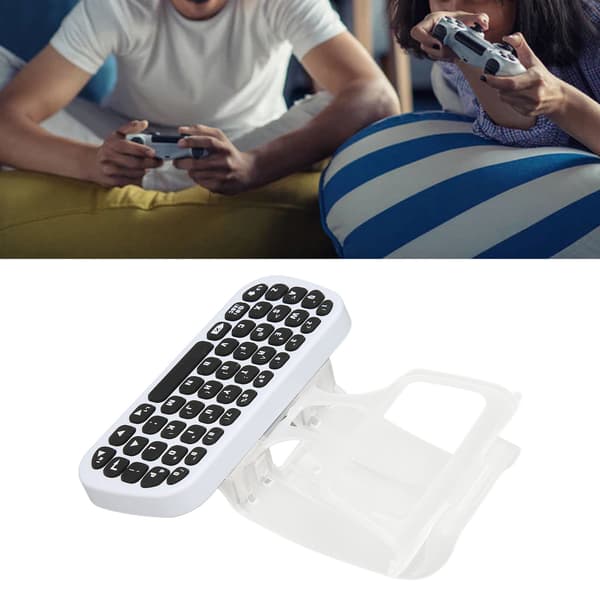 Controller Tastatur Professionel Chat Stemme Trådløs Bluetooth Controller Tastatur med Clip Holder til PS5 Controller