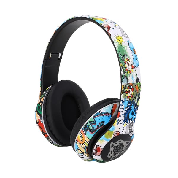 Trådlöst Bluetooth-headset Multifunktionell brusreducering Djup bas Innovativ graffitidesign Bluetooth-hörlurar