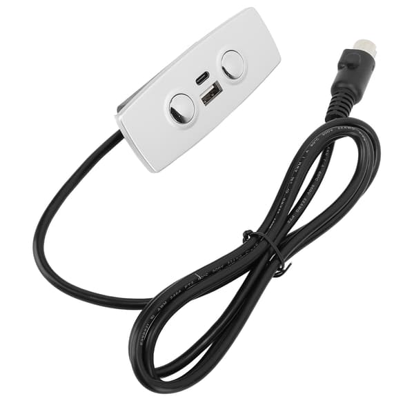 Byte av reclinerkontroll 2 knappar 5 stift USB Typ C Ström Elektrisk Lyftstol Soffa Handkontrollbrytare