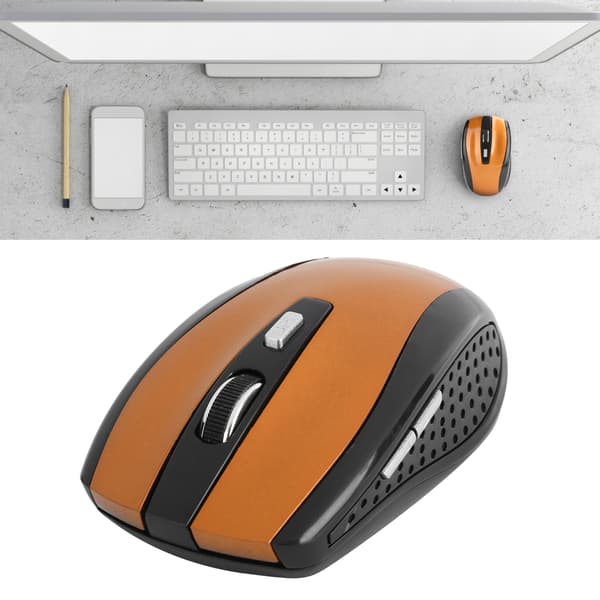 Trådløs mus Notebook Computer Optisk Gaming Tilbehør med justerbar DPI 250Hz Orange