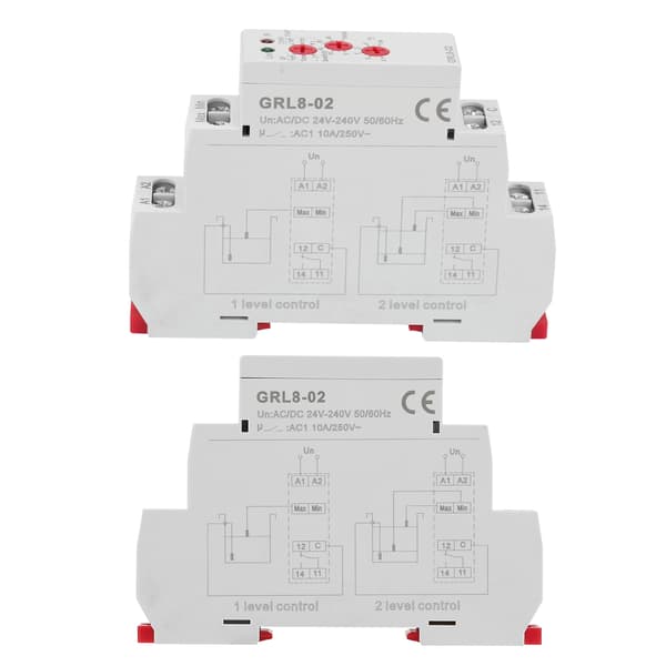 Vattennivåkontrollrelä GRL8-02 10A, AC/DC 24-240V Vätskenivåregulator