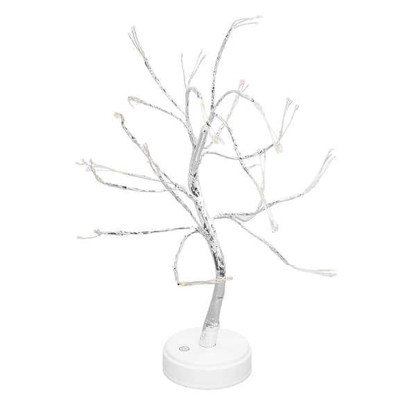 LED Kobbertråd Lys Dekorativ Kunstig Gren Lys Touch Switch Natlys Grene Dekoration Sølv108L Farve