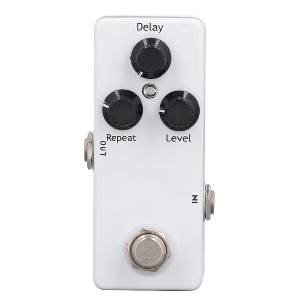 Gitarr Delay Pedal Aluminiumlegering LED-indikator 3 rattar Kontroll Elgitarr Effektpedal DC 9V
