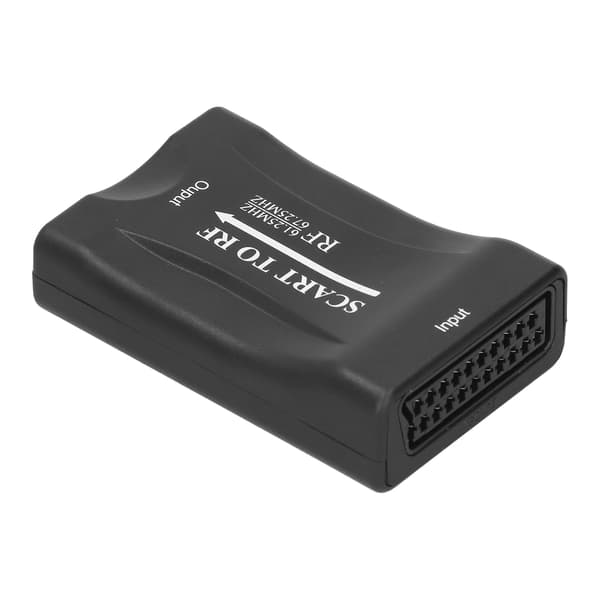 SCART till RF Videoadapter för RF 67.25Mhz/61.25Mhz Utgångsomvandlare för TV-box