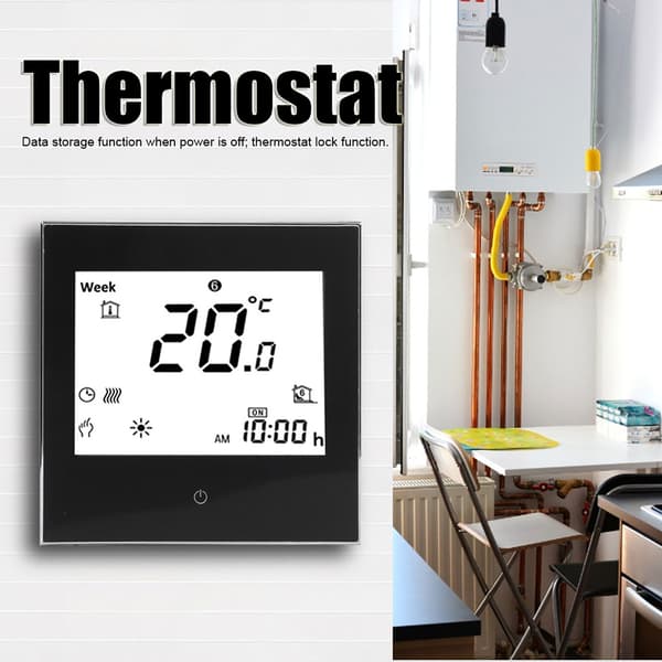 Termostat Ugentlig Programmerbar LCD Touch Skærm 5A 110-230V Rumvarme Kontrol