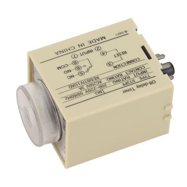 AC 200-220V ST3PF Tidsfördröjningsrelä Justerbar Timer Strömavstängningsbrytare