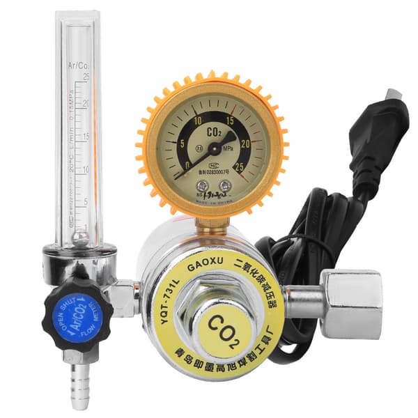 CO2-trykreduktionsvarmer Zinklegering G5/8 indvendigt gevind cylinderhane
