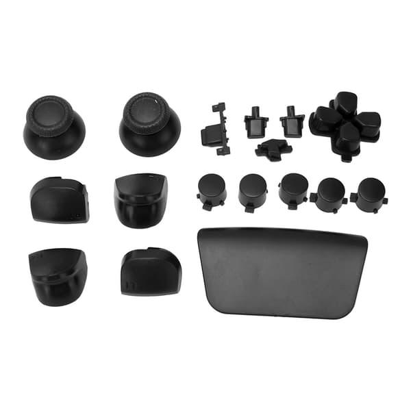 16 stk. udskiftningsknapper til PS5-gamepad, udskiftnings-thumbstick-udløserknapper til PS5-controller, sort