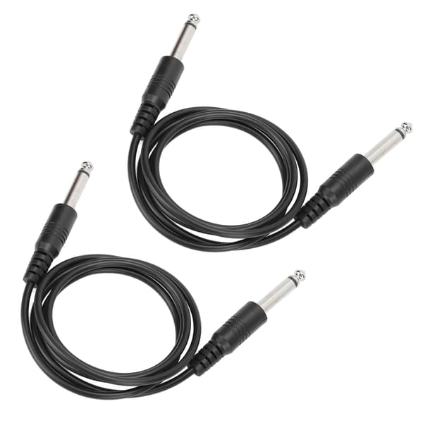 6,35 mm gitarrinstrumentkabel 1/4 tum rak till rak gitarrsladd för elgitarr basgitarr elektrisk mandolin 1 m