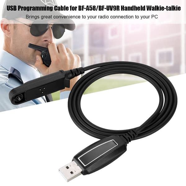 1M Program Walkie Talkie Programmeringskabel med CD-driver til Baofeng BF-A58/BF-UV9R Radio
