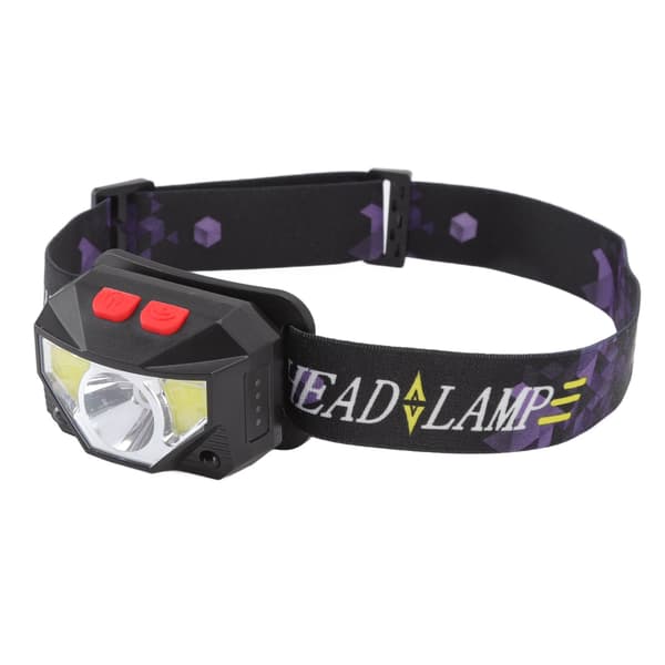 LED Udendørs Pandelygte ABS Mini Multifunktion USB Opladning COB Sensor Hovedlommelygte