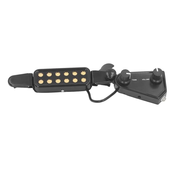 Akustisk Gitarr Pickup Volym Justerbar Magnetisk Gitarr Pickup med 3 Meters Kabel Svart