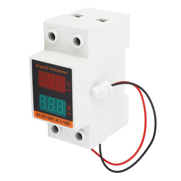 AC20-500V 0-100A LED skinnevoltmeter-amperemeter, højpræcisions AC strøm- og spændingstester