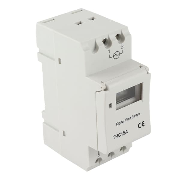 12V DC Timerkontakt ABS-skal LCD Genopladelig Strømtimer til Enheder